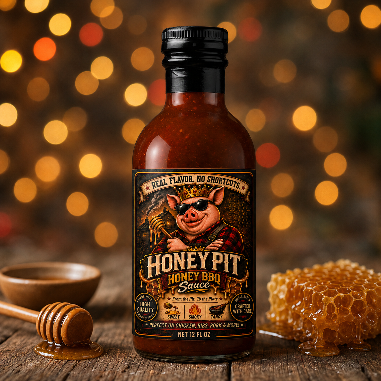 Honey Pit Honey BBQ Sauce 12 Oz